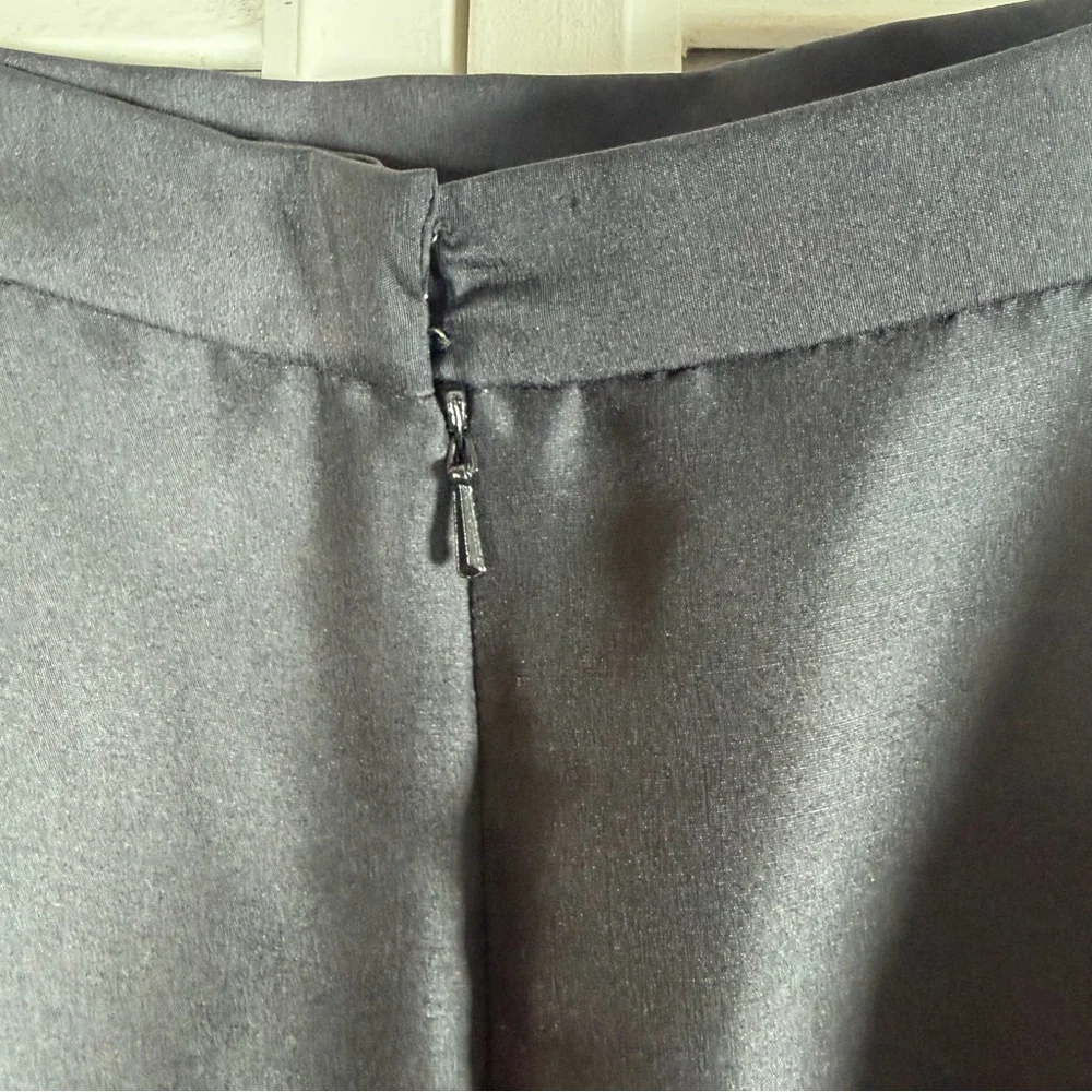 Coldwater Creek Black Silk Embroidered Skirt Size 16 NWT Lined Midi